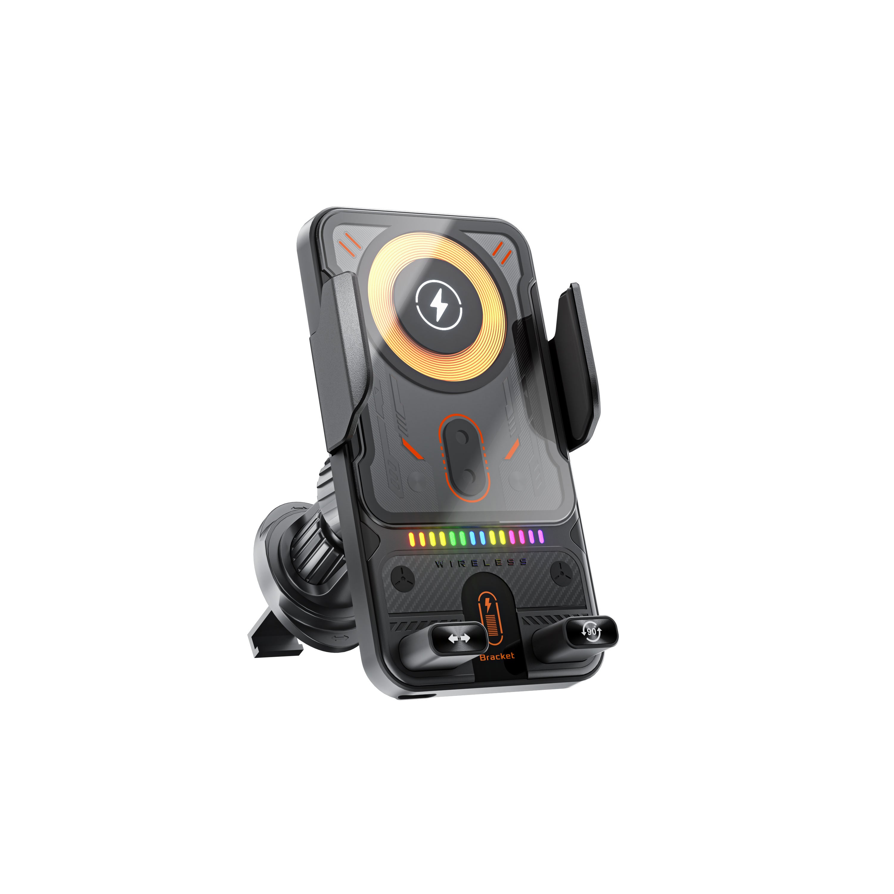 Limited Time: 30% OFF 🔥2026 New 15W Fast Charging Car Phone Holder, Infrared Smart Induction Wireless Charger, RGB Atmosphere Light, 360° Rotation Adjustable Height Air Vent Car Mount