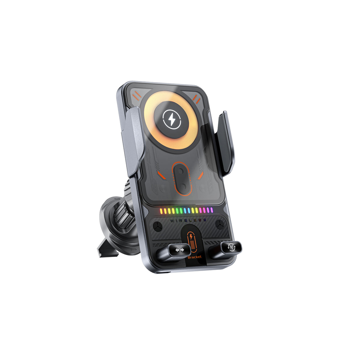 Limited Time: 30% OFF 🔥2026 New 15W Fast Charging Car Phone Holder, Infrared Smart Induction Wireless Charger, RGB Atmosphere Light, 360° Rotation Adjustable Height Air Vent Car Mount