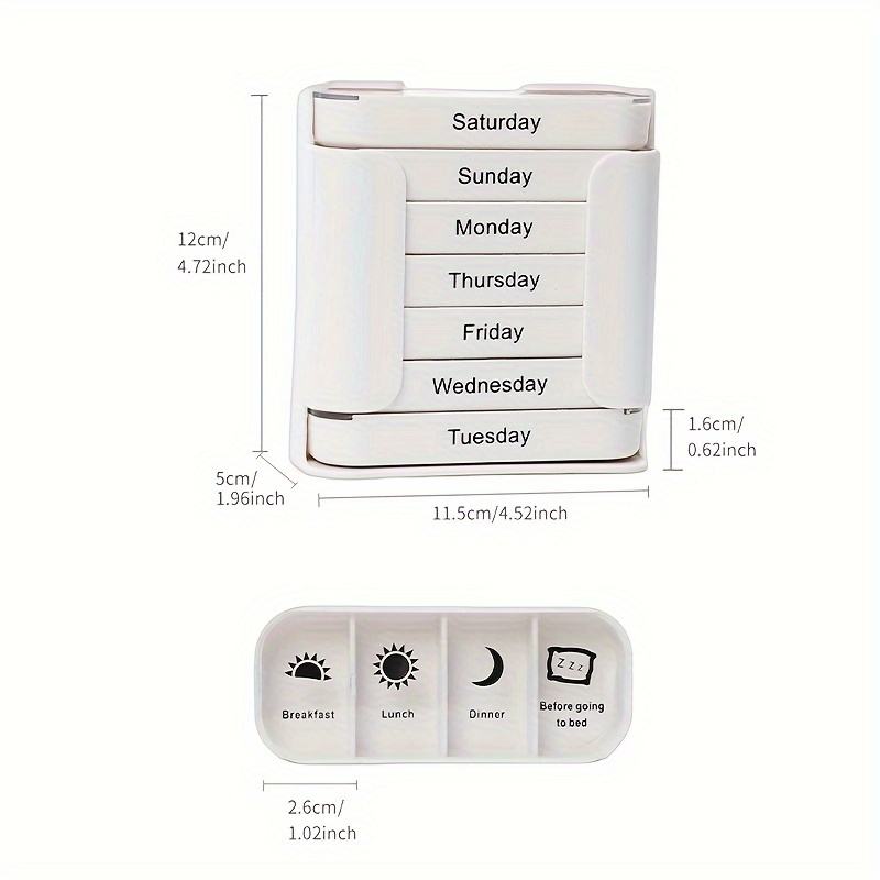 Limited Time: 30% OFF 🔥Portable 7-Day Medicine Box - 28 Compartments Custom Food-Grade Plastic Weekly Pill Storage Box