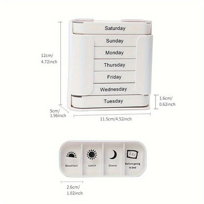 Limited Time: 30% OFF 🔥Portable 7-Day Medicine Box - 28 Compartments Custom Food-Grade Plastic Weekly Pill Storage Box