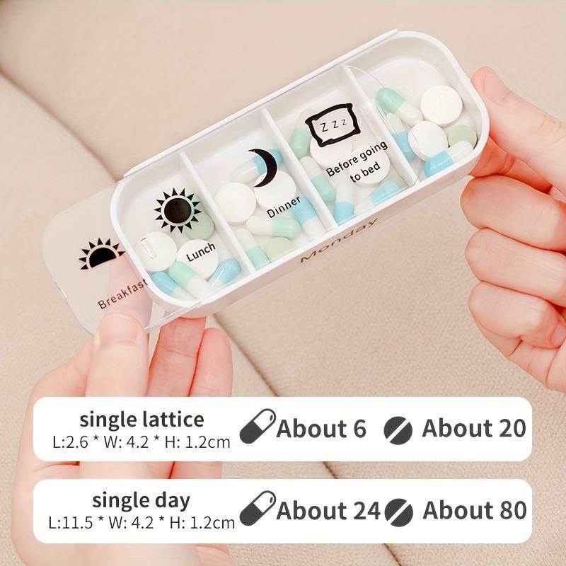 Limited Time: 30% OFF 🔥Portable 7-Day Medicine Box - 28 Compartments Custom Food-Grade Plastic Weekly Pill Storage Box